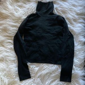 Black Brandy Melville Turtle neck Long Sleeve T